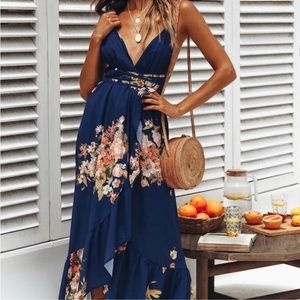 Red Floral Maxi Dress - Hello Molly